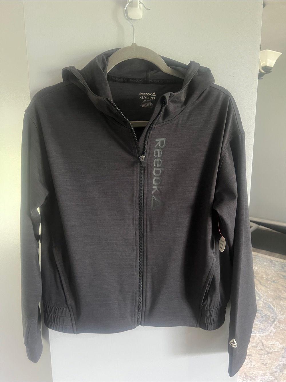 Reebok Black Lightweight Hooded Zip Jacket